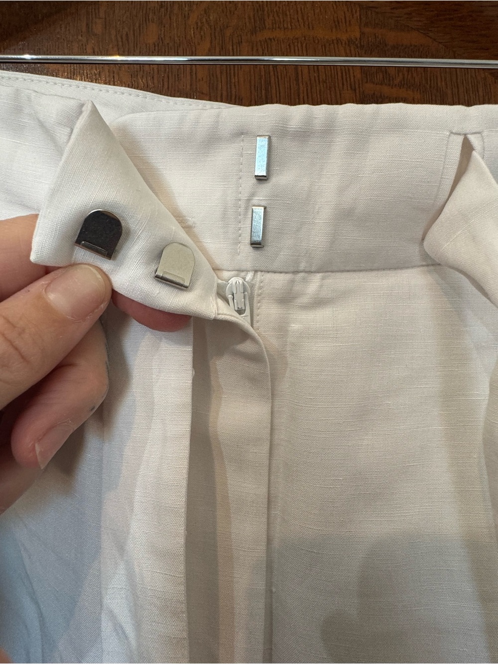 Lafayette 148 New York White Tie-Front Bermuda Shorts - Picture 3 of 5